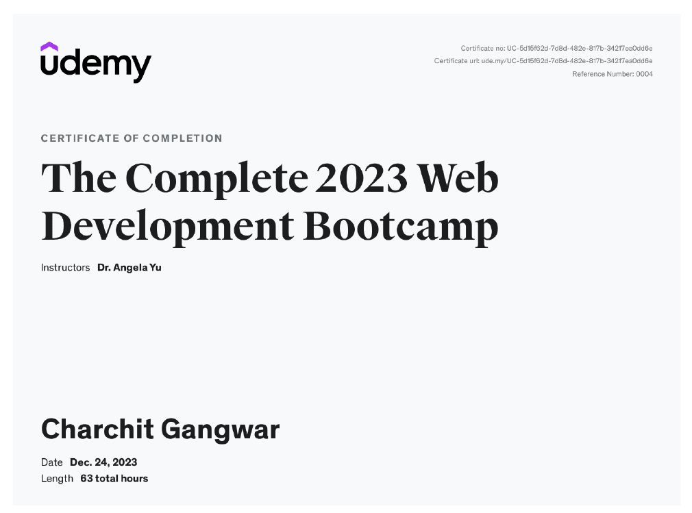 The Complete 2023 Web Development Bootcamp